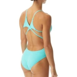 TYR Women's Solid Durafast One Tetrafit Swimsuit - Seafoam -Tyr tyr women solid durafast one tetrafit swimsuit seafoam 2 1013215