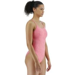 TYR Maillot De Bain Femme - Lapped Cutoutfit - Rose -Tyr tyr womens lapped cutoutfit swimsuit pink 4 1464410